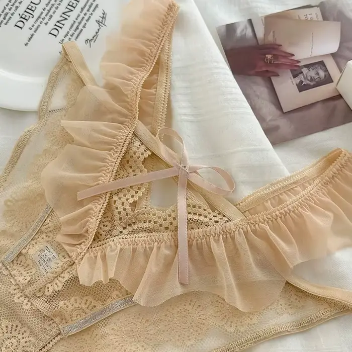Culottes Triangle Sexy en Dentelle pour Femmes Lingerie Pure Désir Occasions Spéciales Légères et Confortables