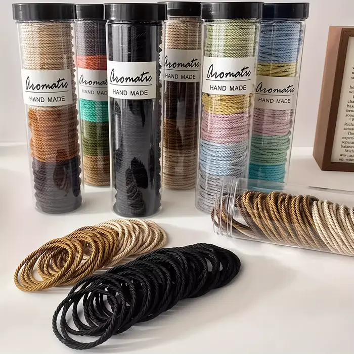 Bandes élastiques pour cheveux sans plis, 100 pièces, confortables et extensibles pour cheveux épais
