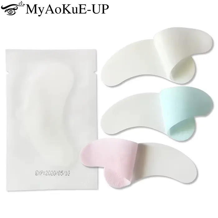 50 paires de patchs pour les yeux sous les coussinets pour les yeux papier Gel tampon pour cils auto