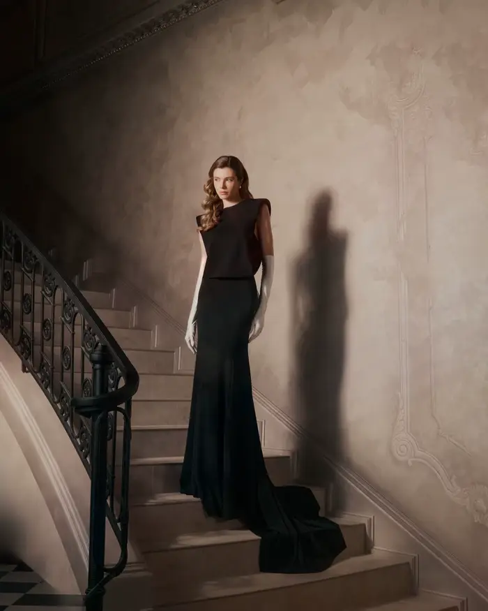 Robe de soirée sirène noire fluide sans dos pour femme, robe de bal longue sans manches avec nœud bl