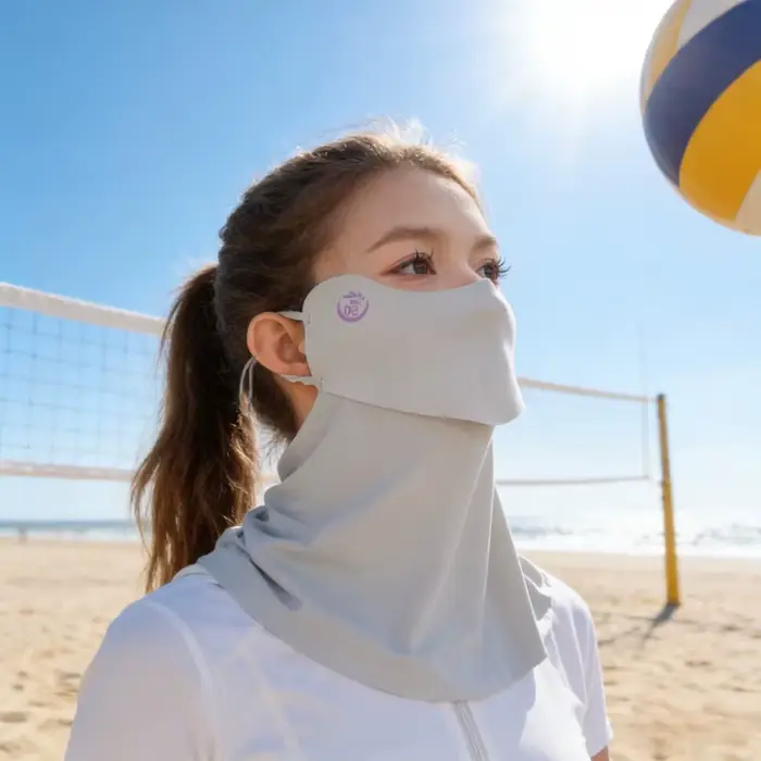 Masque en soie glacée respirant et pare-soleil pour le cou, protection UV, sans trace, idéal pour le