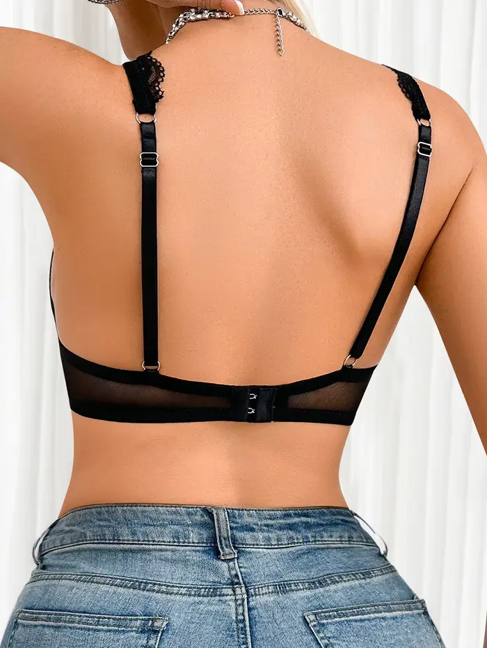 Ultra-tenká fialová čipka podprsenka s oceľovým ráfikom podporu Design priehľadný pol šálky bez polstrovania Sexy spodná bielizeň pre ženy