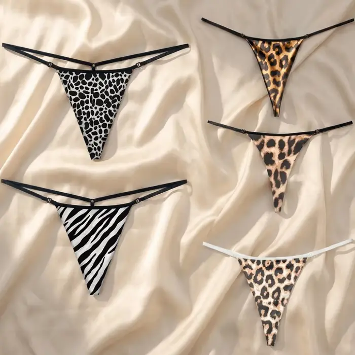 spodná bielizeň žena bavlna bez šitia tangá leopard žena sexy nohavičky