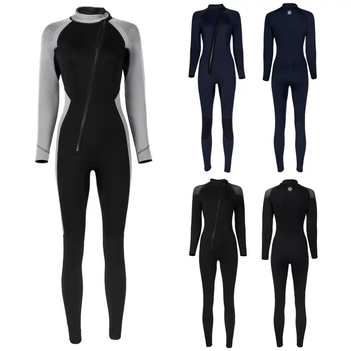 Combinaison thermique une pièce en néoprène pour femmes, 3mm, col montant, manches longues, fermetur