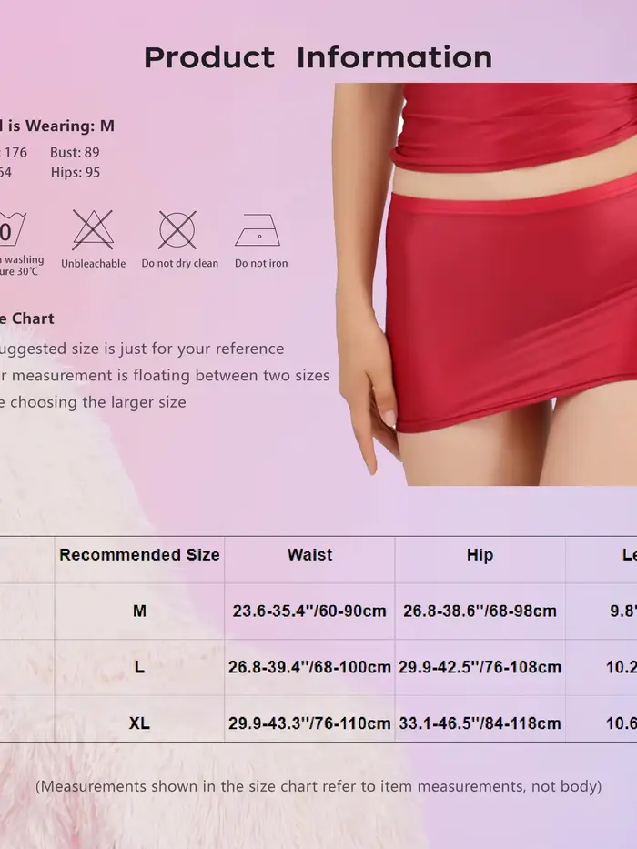 Sexy Mini sukňa pre dospelé ženy, spodná bielizeň Lesklý olej, pružný, nízky pás, jednofarebné, krátke trubice, Rave Party kostým pre nočný klub, XSS