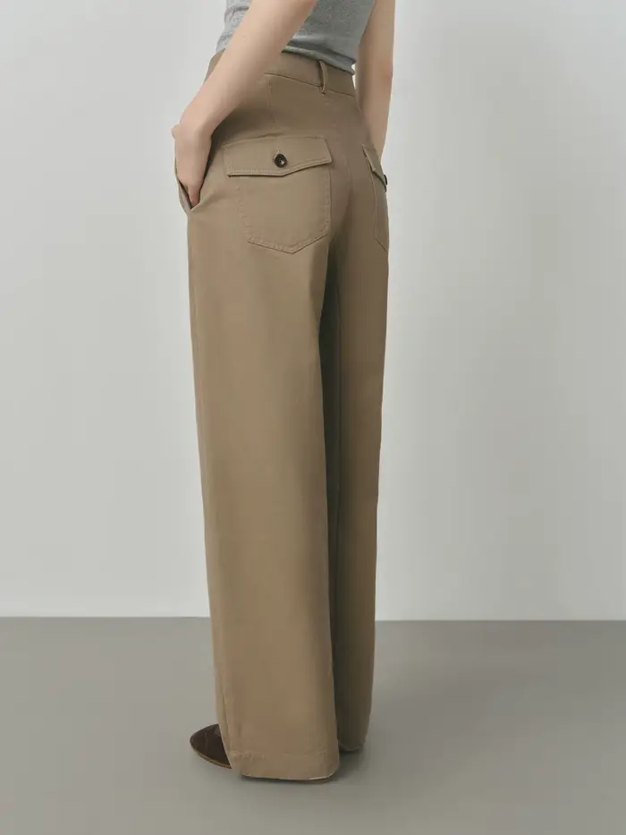 Vintage khaki nohavice pre ženy ležérny štýl a elegantné jesenné zimné pohodlné a ľahko sa udržiava