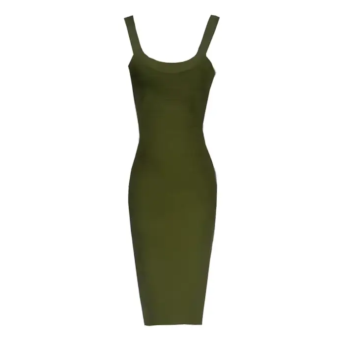 2025 nouveau été fronde Halte armée robe de pansement Sexy élégant femme discothèque célébrité fête