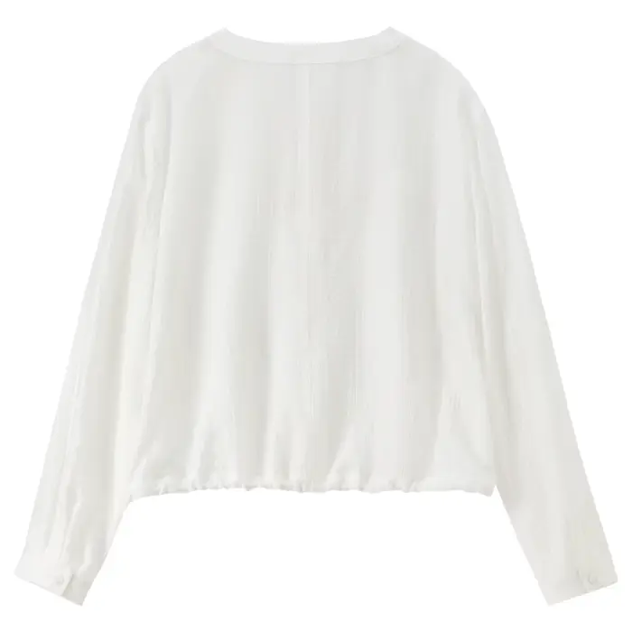 Chemisier surdimensionné en Lyocell SENTUBILA pour femme, collection Printemps-Été 2026, col rond, m