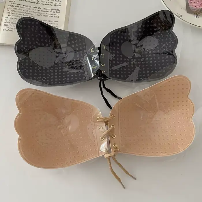 Bez ramienok Neviditeľná lepiaca podprsenka, Push-Up, Sexy spodná bielizeň, bezšvíkové, silikónové spodné prádlo Bralette
