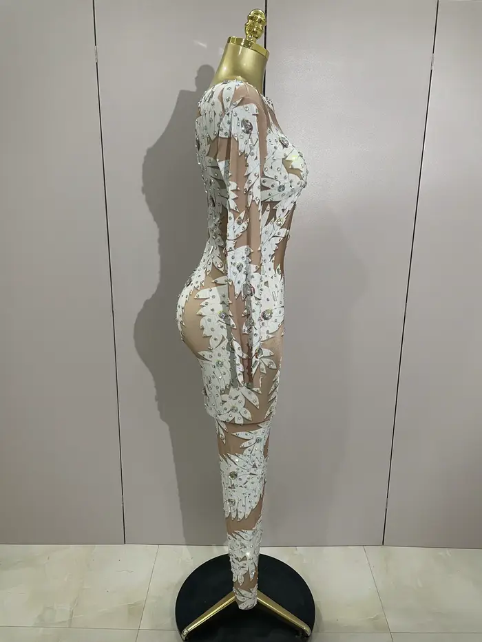 Sexy elastický body s dlhým rukávom pre ženy