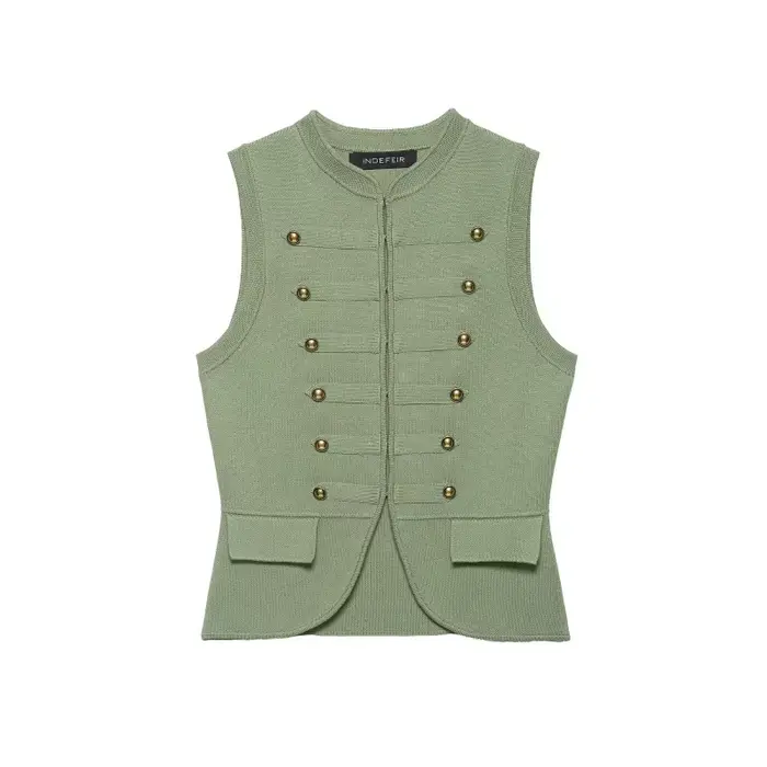 Nouveau gilet tricoté sans manches pour femme, rafraîchissant et élégant, pour la saison des diplôme