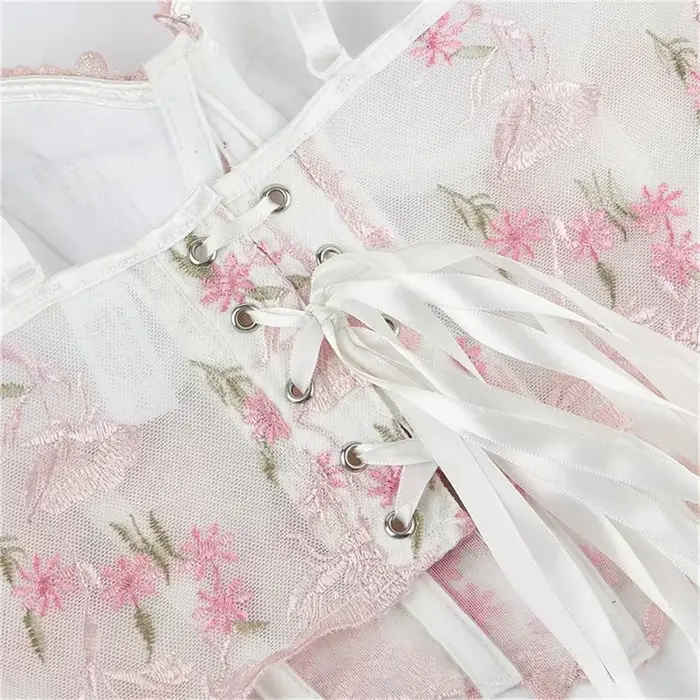 Vyšívané vzorované korzet pre ženy elegantné bustier bielizeň veľké veľkosti letné špeciálne príležitosti