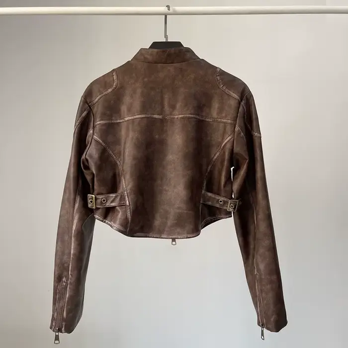 Dámska motocyklová bunda z PU kože