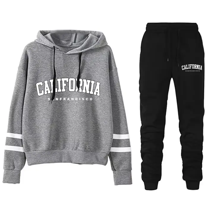 Kalifornia Women's Casual Pruhovaný Univerzálny Mikina s kapucňou alebo nohavice