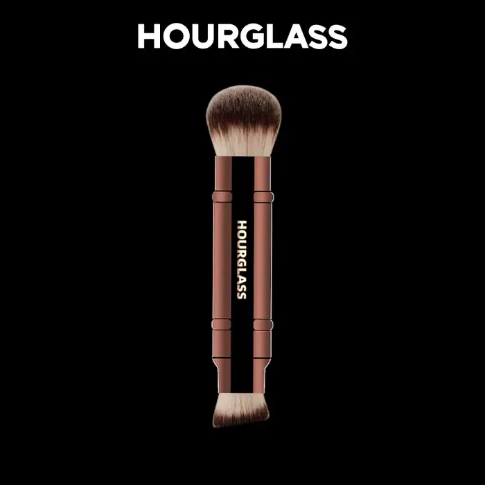 Pinceaux de maquillage multifonctionnels sablier, pinceau de fond de teint à double extrémité et pin