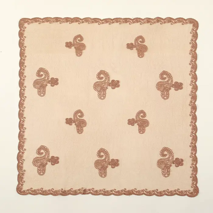 Dámsky vyšívaný čipkovaný paisley bandana štvorec