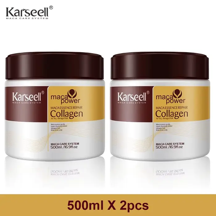 Conditionneur Karseell Argan Collagène Hydratation Intense et Brillance Naturelle Cheveux Secs et Abimés Usage Journalier Occasions Spéciales