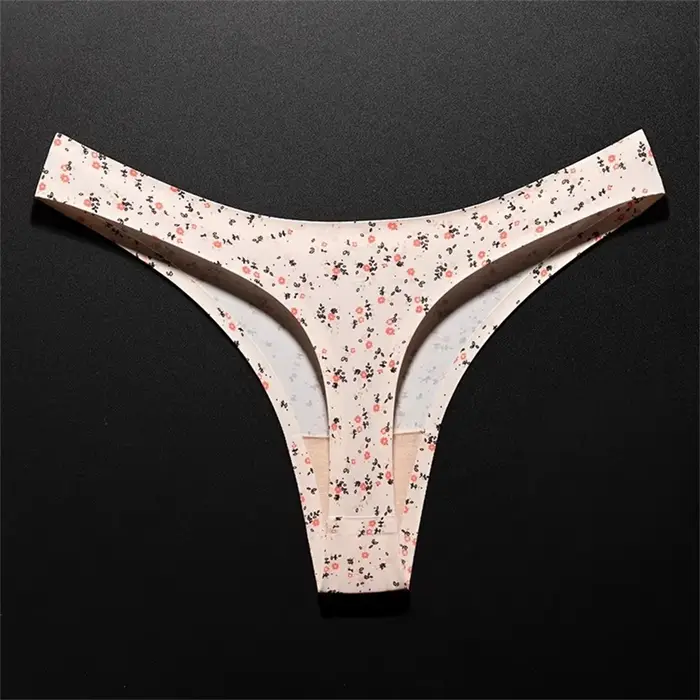 String Sexy Imprimé Léopard pour Femme, Sous-Vêtements en Coton, Sans Couture, Fleurs, Entrejambe, Lingerie Douce, Grande Taille