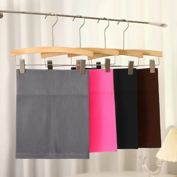 Femmes basique élastique taille haute moulante crayon Mini jupe décontracté été côtelé tricot paquet