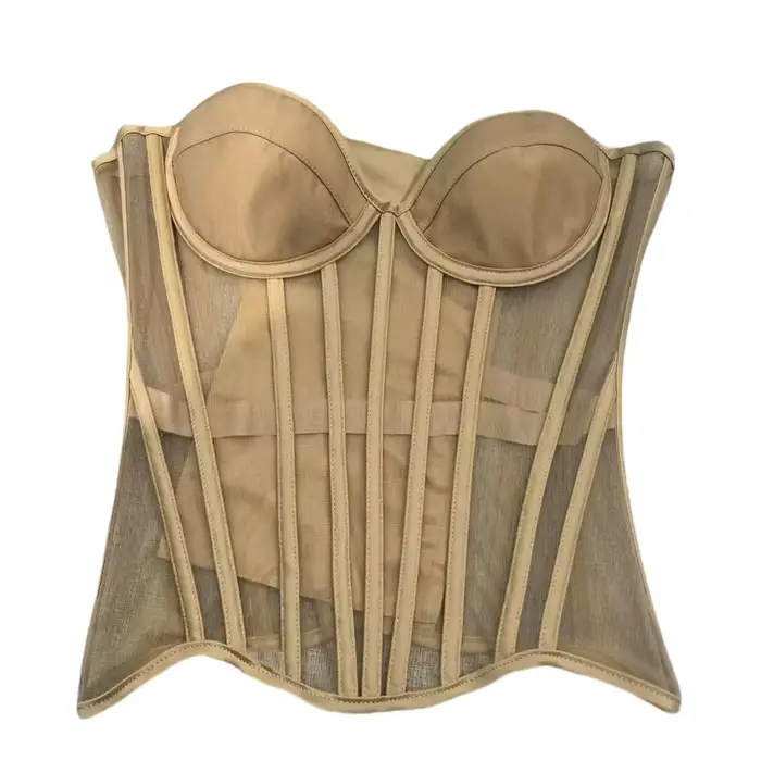 Corset fantaisie pour femmes, Bustier avec grandes bonnets, Push Up, poitrine, corsage désossé, sans