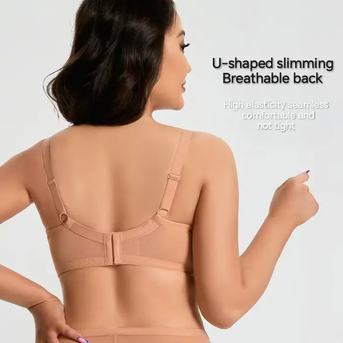 Elastanová a polyamidová podprsenka pre ženy veľkých veľkostí s minimálnym efektom, nastaviteľné popruhy, plná šálka, proti ochabnutiu, pohodlie a elegancia pre všetky príležitosti