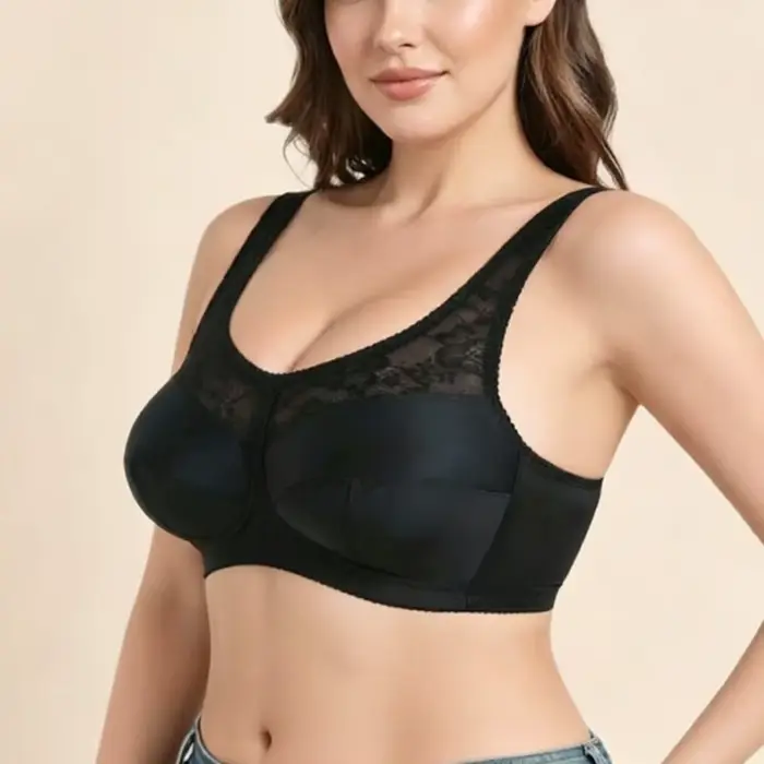 Soutien-gorge en dentelle bezdrôtová krajková sexy pour femmes grandes tailles confortable ajustable sans fil grandes poitrines élégance discrétion occassions spéciales