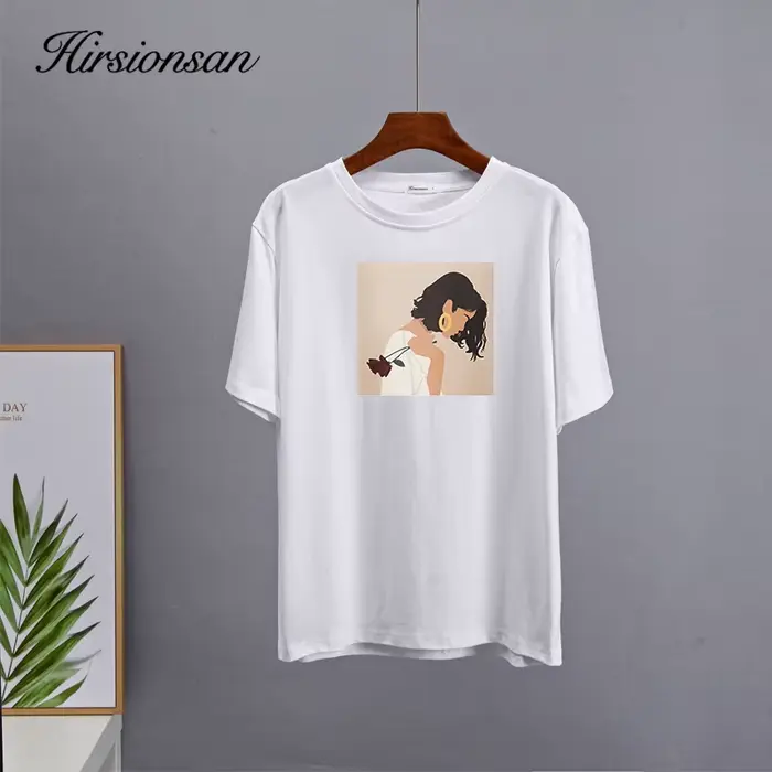 Hirsionsan – tričko s potlačou maľby Harajuku pre ženy