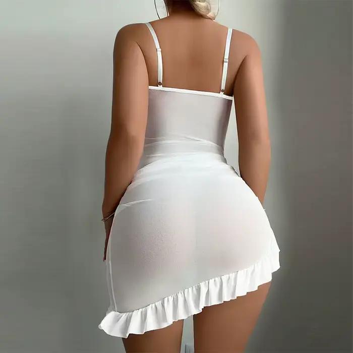 Ensemble soutien-gorge et string en dentelle transparente avec armatures push-up, lingerie féminine de luxe, robe sensuelle, sous-vêtements féminins, vêtements de nuit érotiques