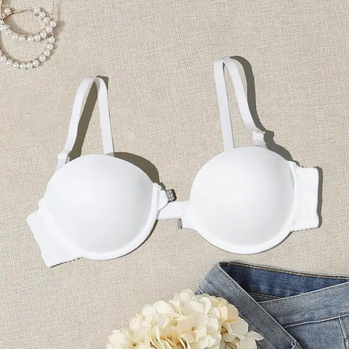 BEAUWEAR predné uzavretie Polovica podprsenky pre ženy plain Neviditeľné tričko podprsenka bez popruhov krása späť Spodná bielizeň B C pohár