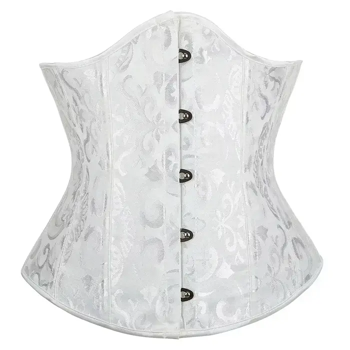 Ročník gotické Bustier korzet pre ženy, kvetinové, Push-up, veľryby, s predné uzavretie, sexy