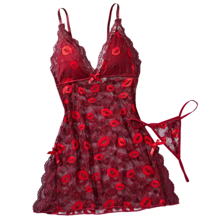 Neodolateľné a sexy červené sieťované body pre ženy na romantickú letnú noc