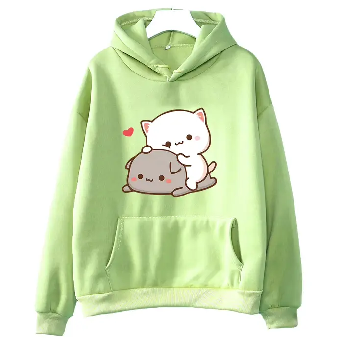 Brotskyňa a Goma roztomilý Mačací Mikina Pulls Kawaii Design Manga Sweat à Capuche Femme Mode Harajuku Occasions Spéciales