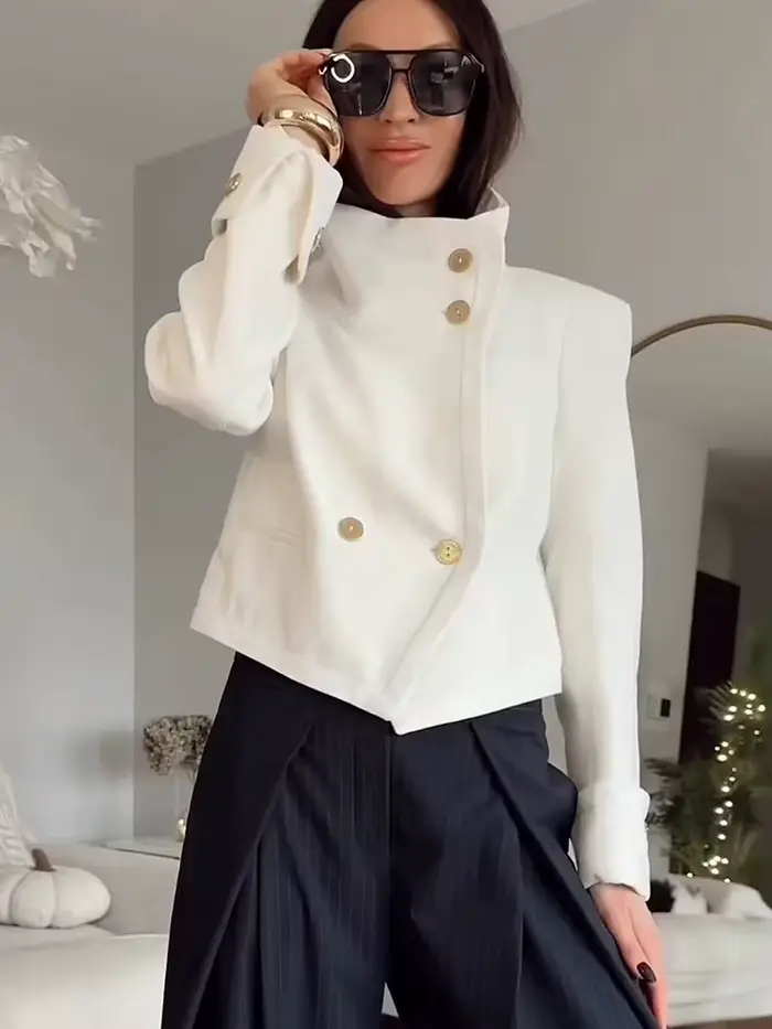 Nová ležérna bunda pre ženy so stojačikom