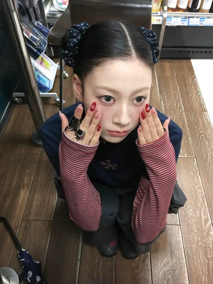 Tonngirls Harajuku Patchwork Tričko pre ženy s dlhým rukávom pásikavé falošné dvojdielne topy Streetwear Y2k Vintage