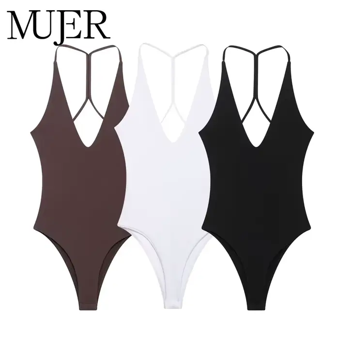 MUJER 2025 biele body pre ženy Slip kombinézy Sexy