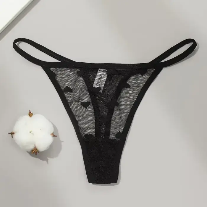 Sexy dentelle pure string culottes sous-vêtements femmes taille basse string t-pantalon Lingerie cul
