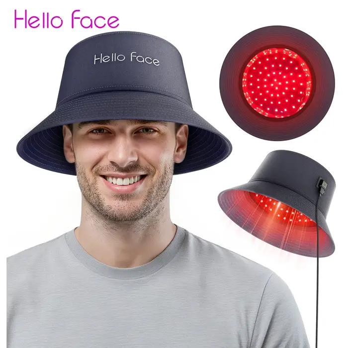 Chapeau seau pour thérapie à la lumière rouge, T100, 660nm et 850nm, 336 pièces, LED, Anti-perte de 