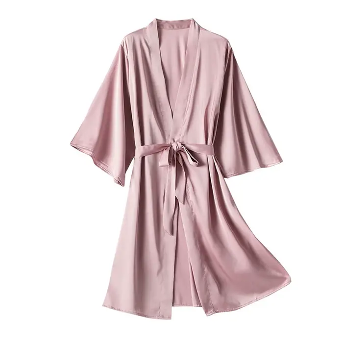 Kimono župan Šaty pre ženy Súprava šiat Saténové voľné nočné oblečenie Nočná košeľa pre nevestu Svadobný dar Sexy