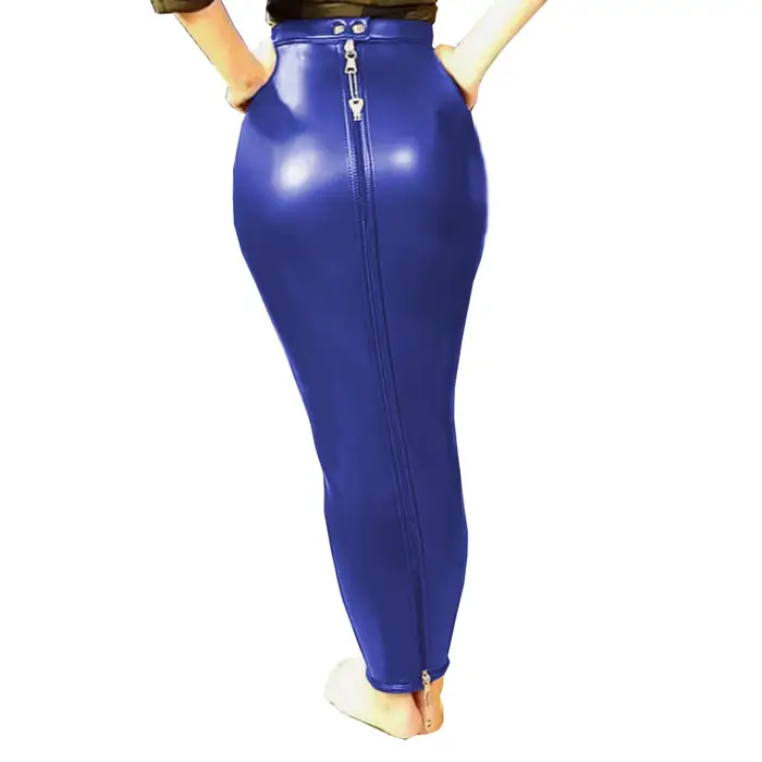 High fashion PU kožené šaty so zipsom pre ženy gotický štýl a cosplay špeciálne príležitosti
