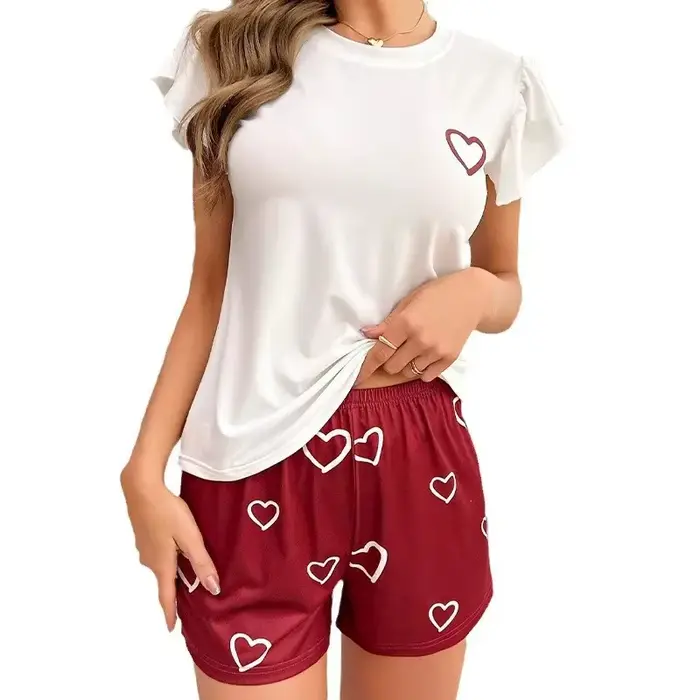 Dámske pyžamo set, sexy dámske pyžamo, dámske letné nočná košeľa set, dámske domáce oblečenie set, krátke pyžamo, dámske pyžamo nohavice