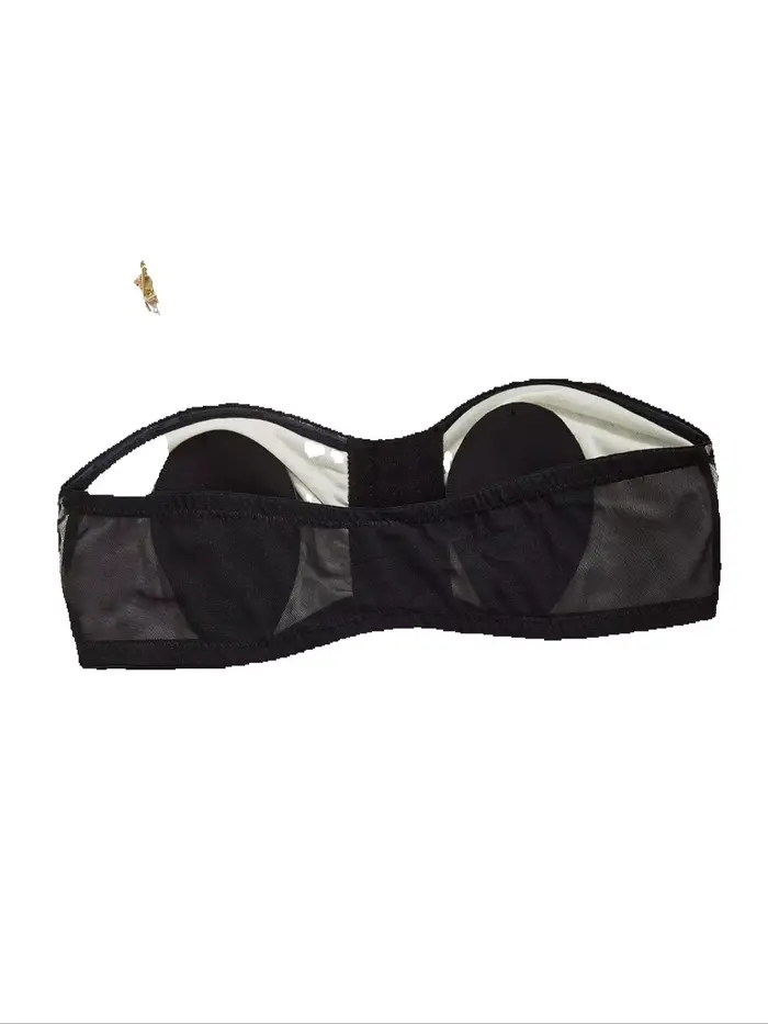 Čipkovaná bandeau podprsenka bez ramienok pre ženy