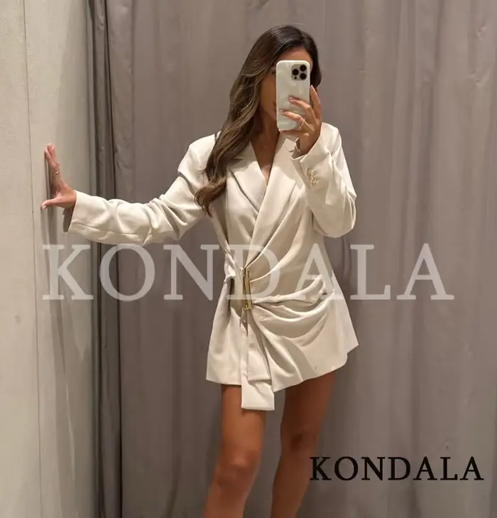 Elegantné sako KONDALA pre ženy s opaskom a sponou