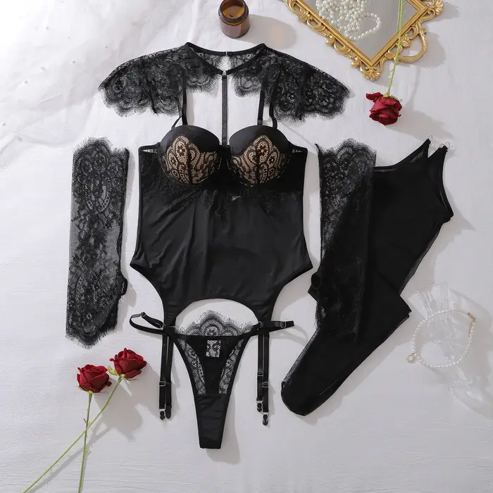 Sexy puma spodná bielizeň set s čipkou a ohlávka top pre ženy špeciálne príležitosti