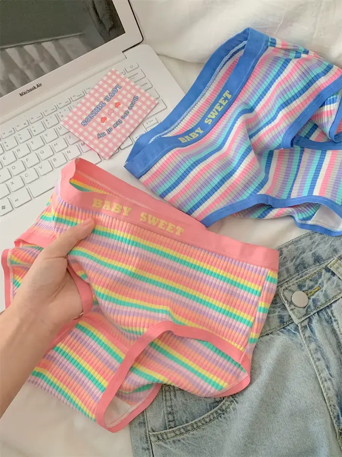 Mujer Bragas Sexy žena Spodná bielizeň Sexy pre japonské ženy spodná bielizeň pre dievča Tang nohavičky pruh bavlnené nohavičky Tang spodná bielizeň