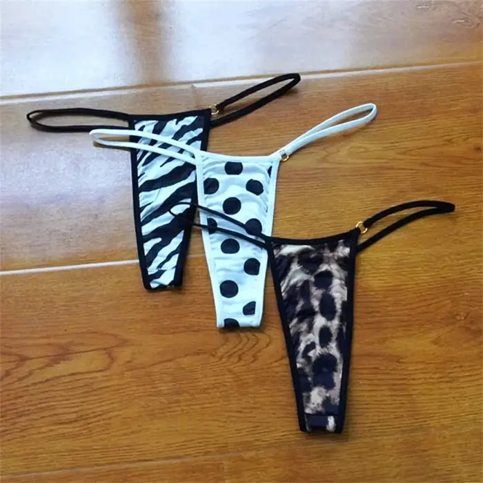 Tangá s leopardím potlačou pre ženy, sexy spodná bielizeň, jednovrstvové, bezšvíkové, viacnásobný vzor, T-back, M/L