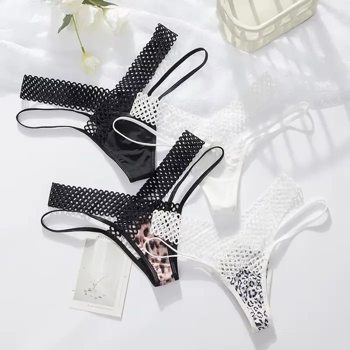 tangá Sexy ženy tlačené leopard spodná bielizeň nohavičky Sexy žena žabky hodvábny ľad G tangá bezšvíkové nohavičky žena nízky pás spodná bielizeň