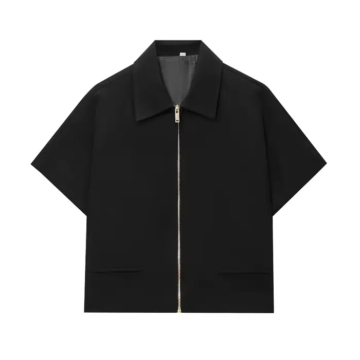 MUJER 2025 veste courte femmes fermeture éclair varsité femmes vestes à manches courtes femmes mante