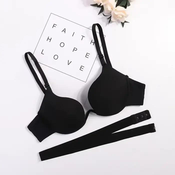 Soutien-gorge Push Up pour femmes, coupe basse, Sexy, dos nu, Invisible, Convertible, sans couture, 