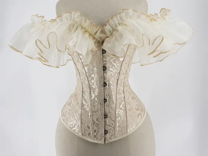 Bustier de soutien pour femmes sexy et vintage avec volants pour occasions spéciales comme Halloween, Carnaval et Mariage