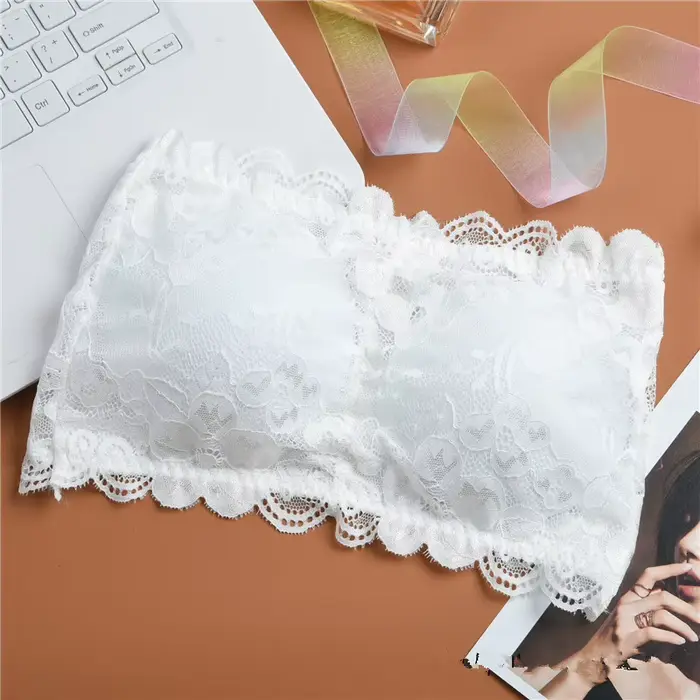 Dámska čipkovaná bandeau podprsenka